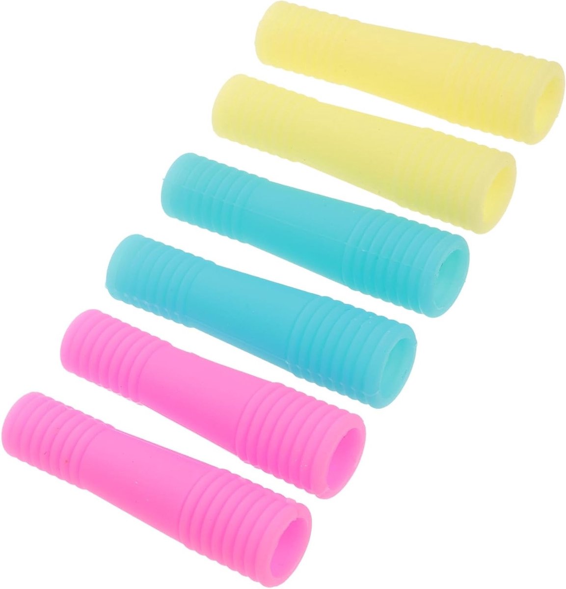 6 Stuks Siliconen Opzetstukken voor Schaar en Beschermhoezen, Antislip, Perfect voor Manicure en Pedicure, Compacte Schoonheidsaccessoires in Willekeurige Kleur