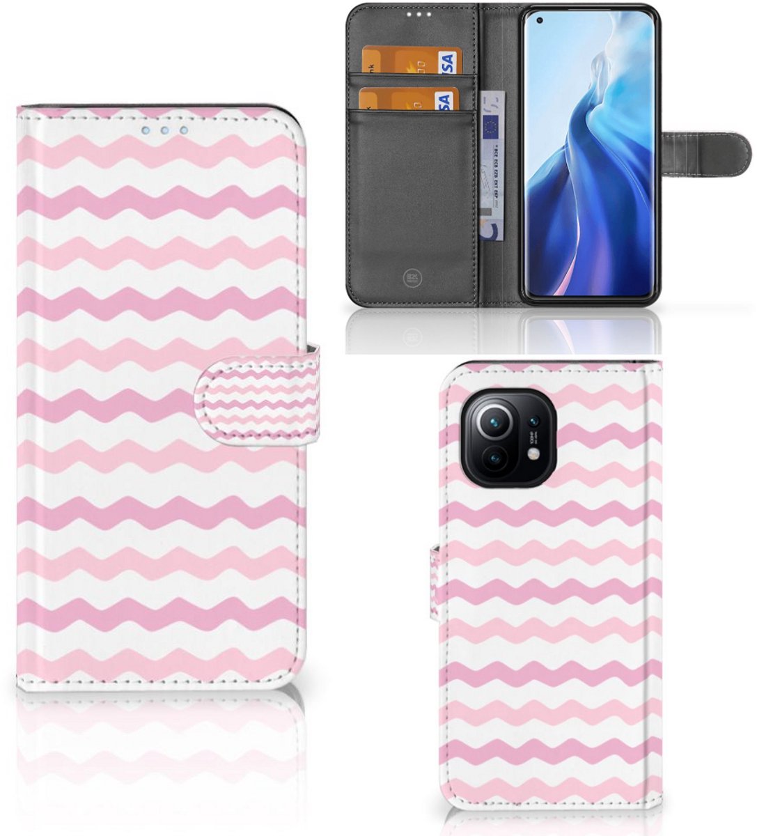 Xiaomi Mi 11 Telefoon Hoesje Waves Roze