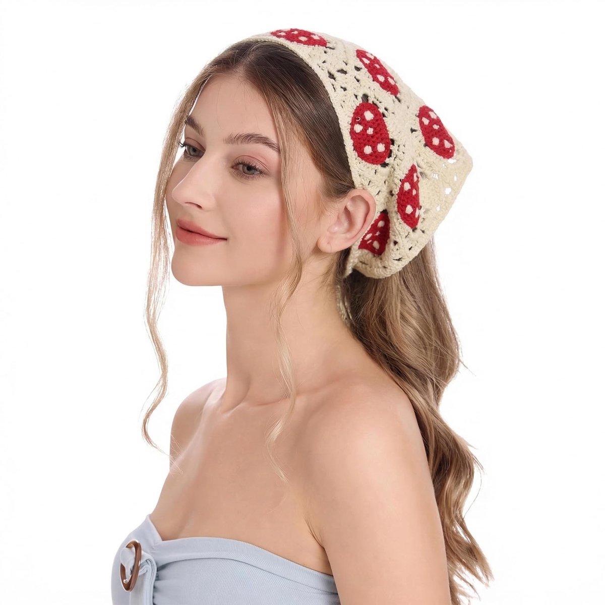Cosensi - Handmade Triangular Headscarf - 100% katoen - Uniek en charmant - Geschikt voor dagelijks gebruik - Ademend en lichtgewicht - Perfect voo...