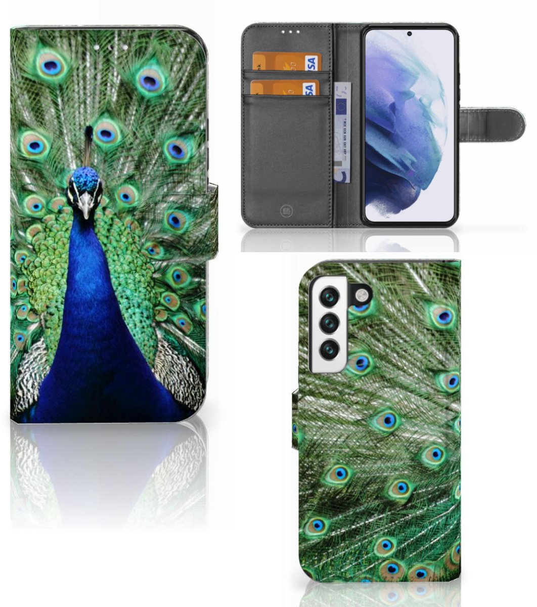 Samsung Galaxy S22 Telefoonhoesje met Pasjes Pauw
