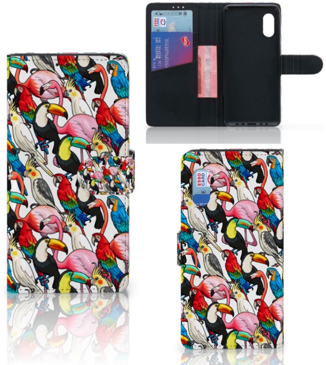 Samsung Xcover Pro Telefoonhoesje met Pasjes Birds