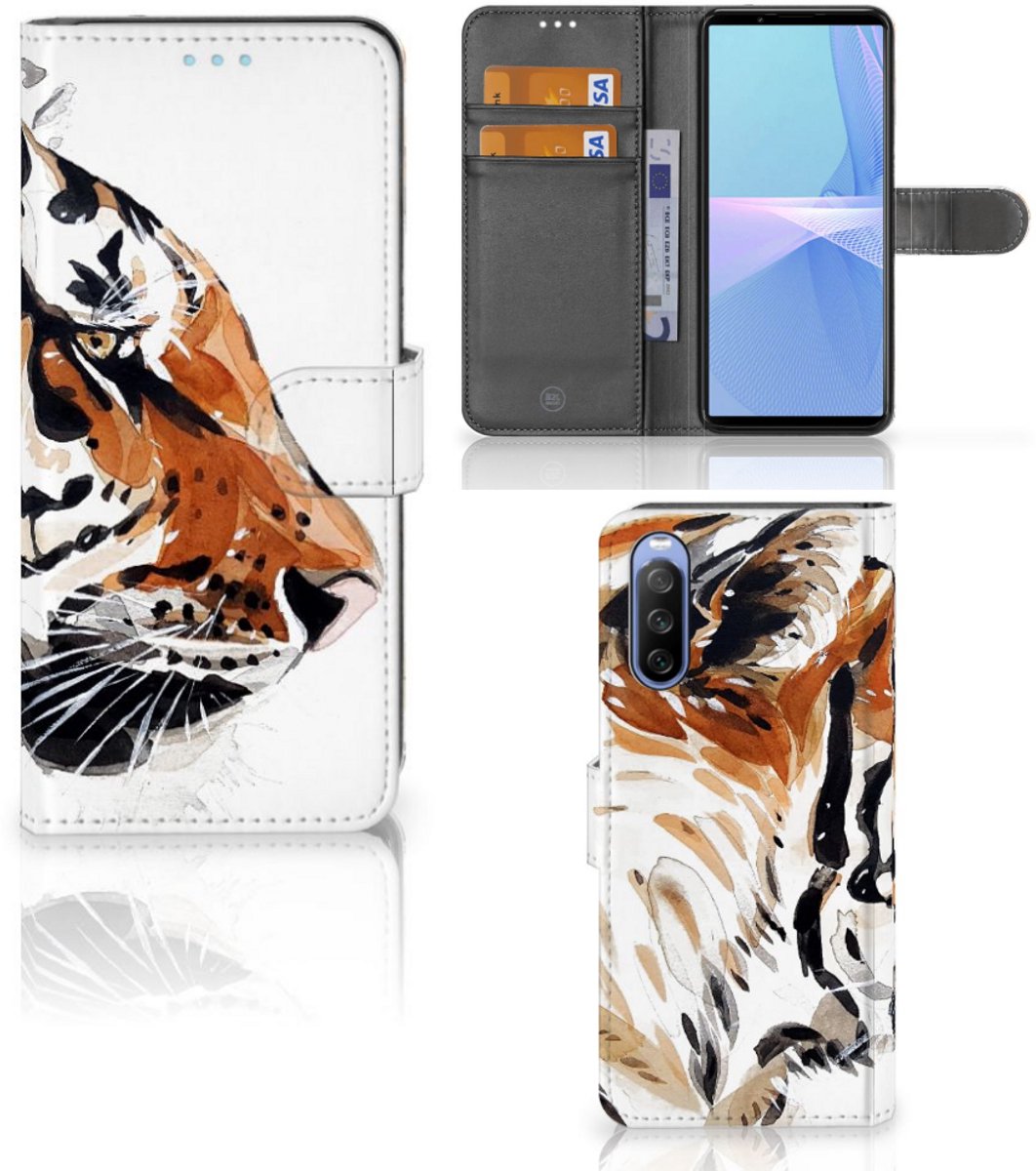 Hoesje Sony Xperia 10 III Watercolor Tiger