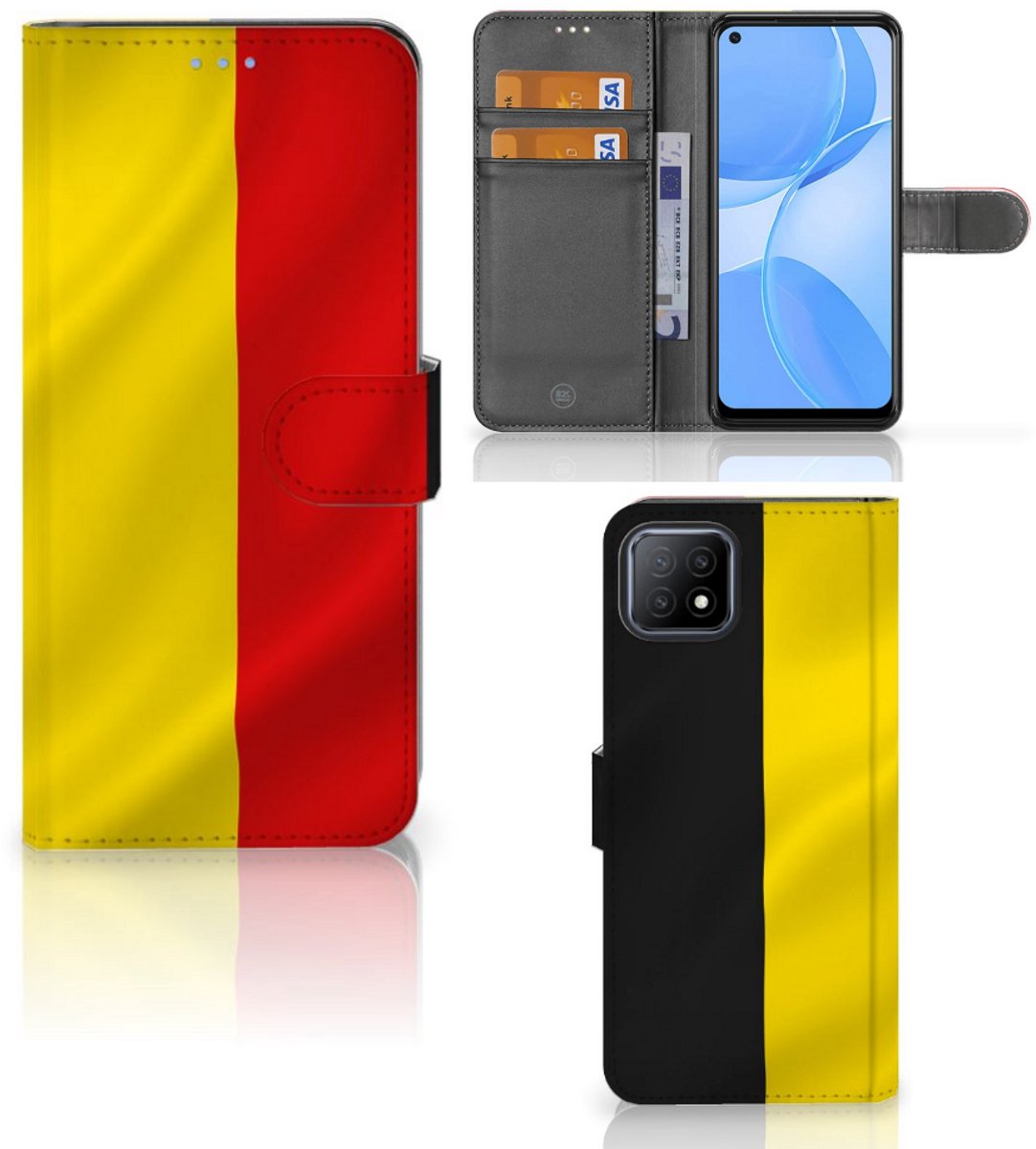 OPPO A73 5G Bookstyle Case Belgische Vlag