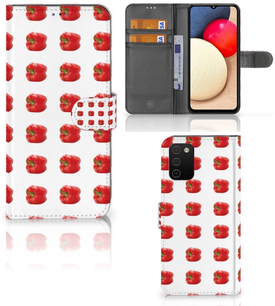 Samsung Galaxy A03s Book Cover Paprika Red