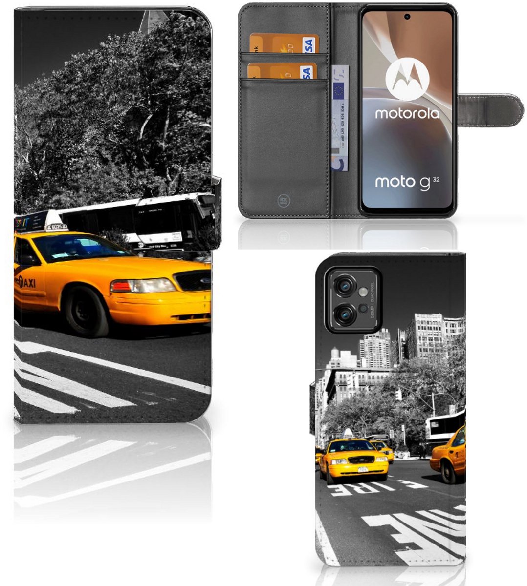 Motorola Moto G32 Flip Cover New York Taxi