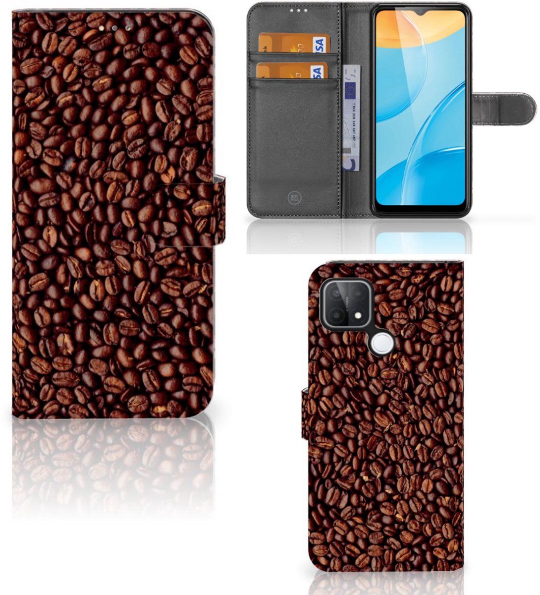 OPPO A15 Book Cover Koffiebonen