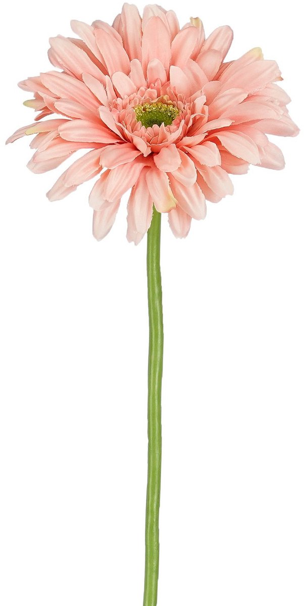 Mica Decorations Kunstbloem Gerbera Floral - H60 cm - roze - kunststof - stelen kunstbloemen - boeket - rozen bloemetjes