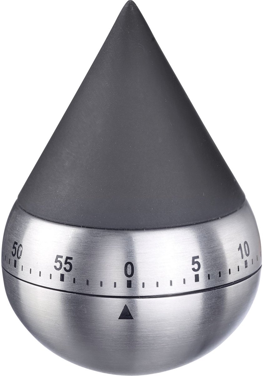Westmark kortetijdsmeter, mechanisch, voor 60 min, elegant design, roestvrij staal/kunststof, Präsentia, zilver/zwart, 10932260