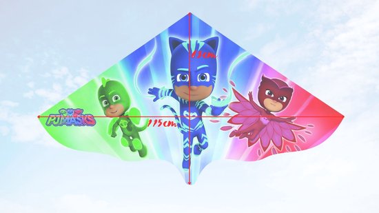 Gunther PJ Masks - Kindervlieger - 115 x 63 cm - Lichtgewicht - Gemakkelijk te Besturen van gunther — afbeelding 3
