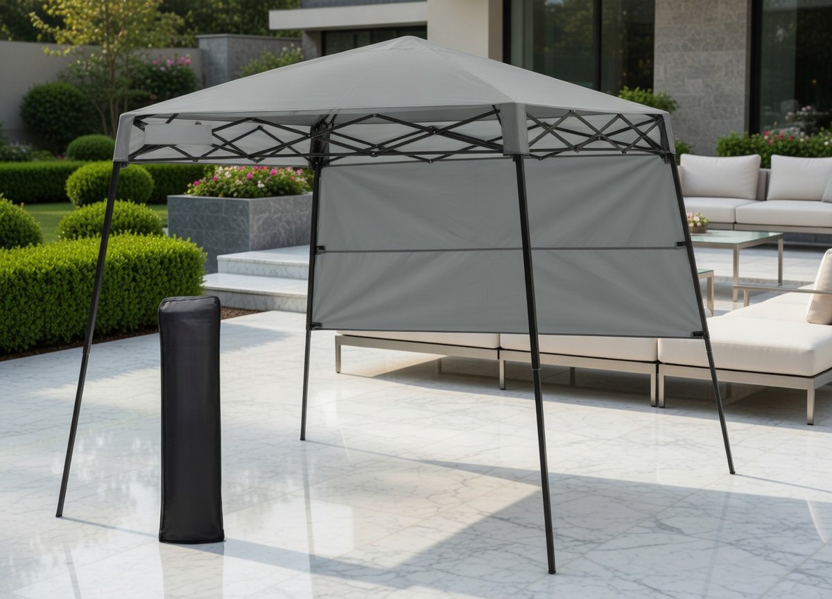 Premium Vouwpaviljoen 2x2 m – Waterdichte en UV-bestendige Partytent met Verstelbare Poten – Inclusief Draagtas – Medahomestore Tuin- en Feestpaviljoen voor Buiten, BBQ, Camping en Evenementen – Grijs