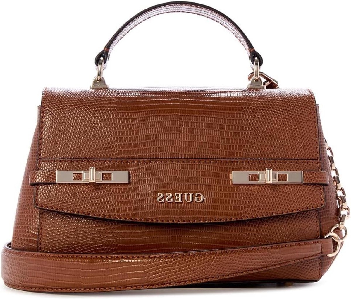 Handtas - Schoudertas Dames - Dagelijks Gebruik - Top Handle Flap - 23 x 8 x 14 cm - Cognac
