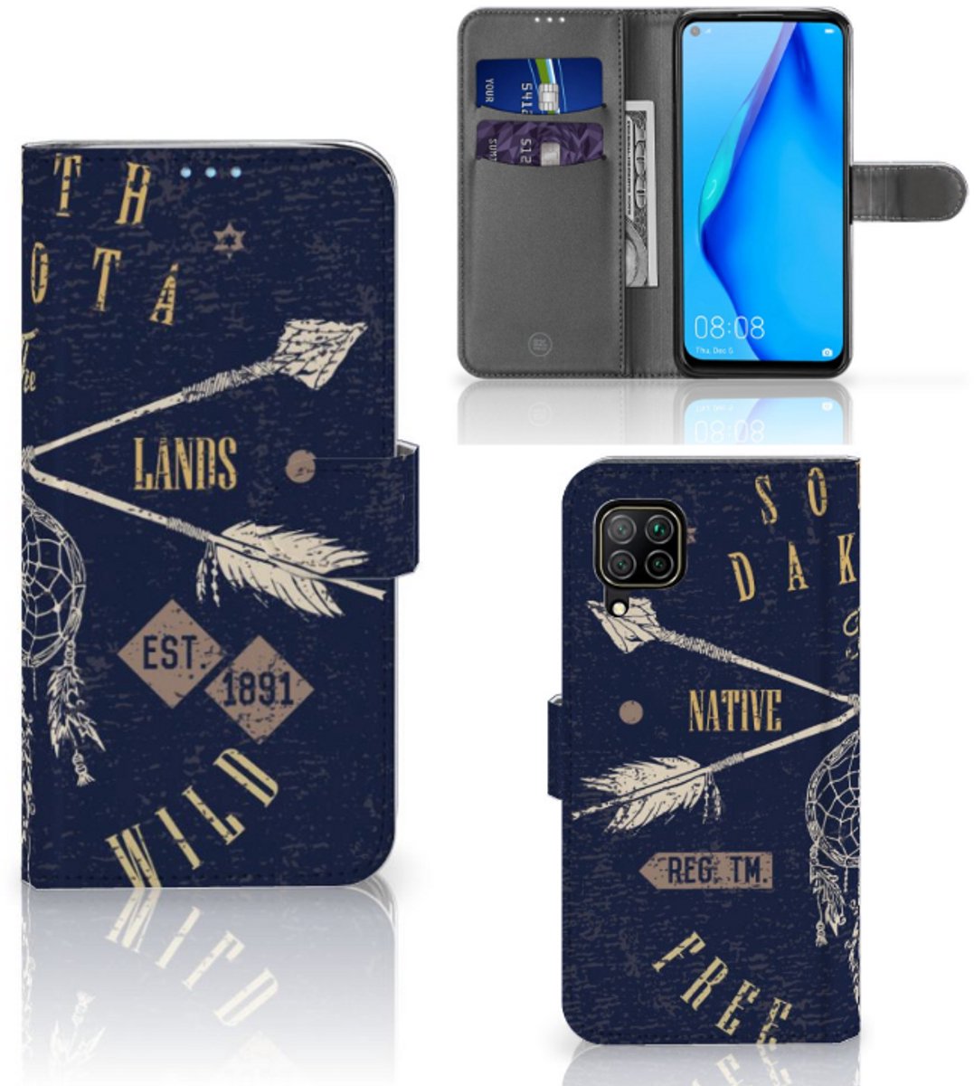 Huawei P40 Lite Flip Cover South Dakota