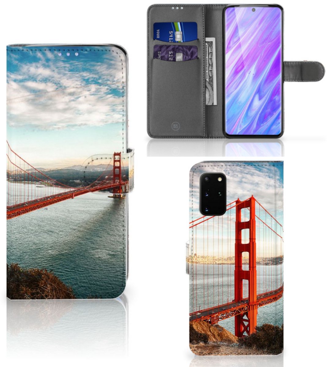 Samsung Galaxy S20 Plus Flip Cover Golden Gate Bridge