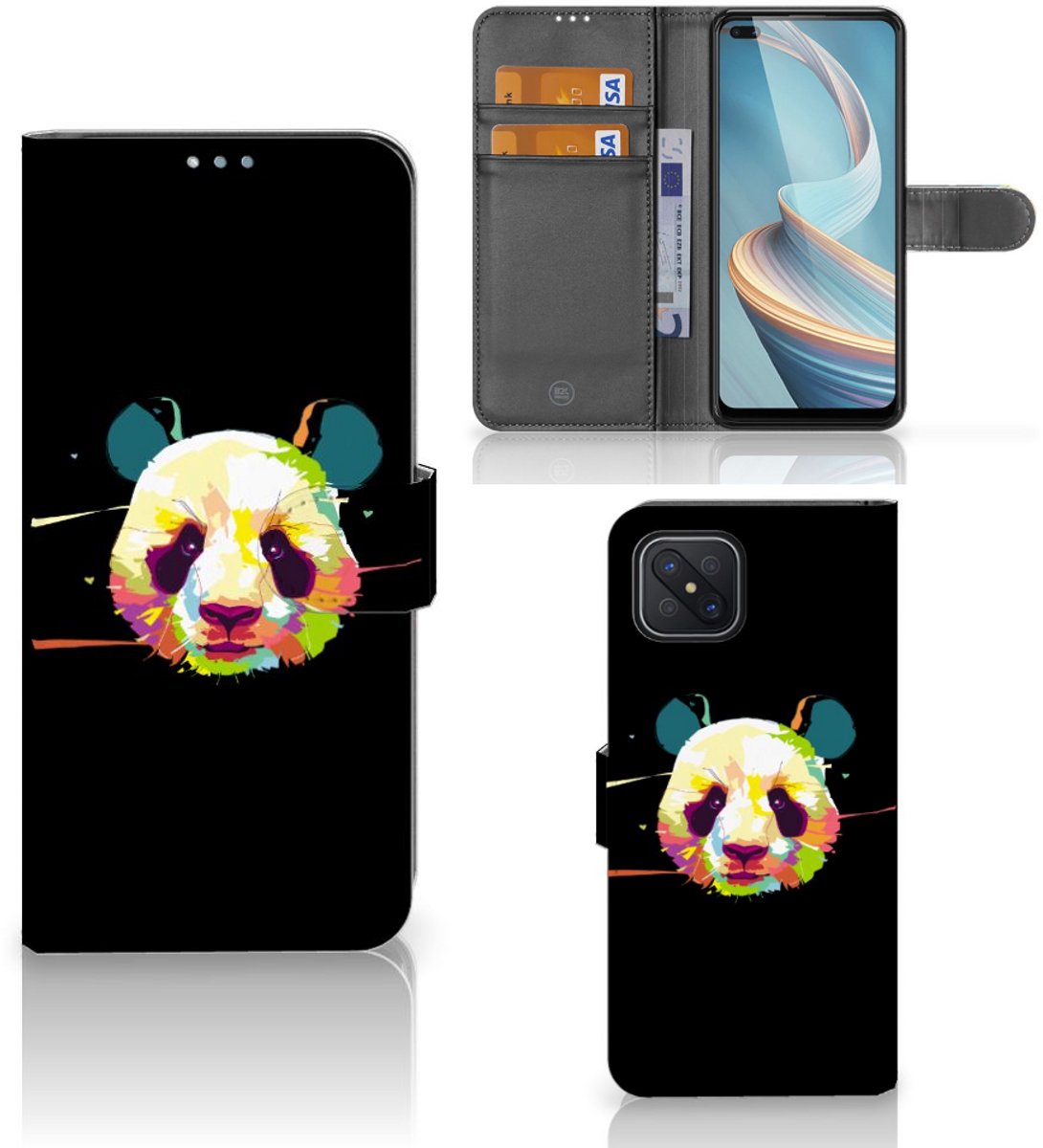 OPPO Reno4 Z Leuk Hoesje Panda Color