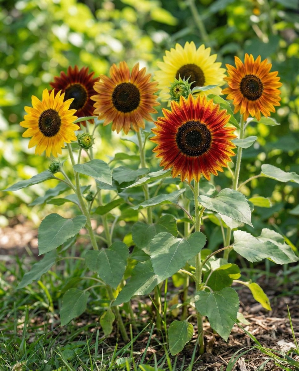 Zonnebloem Zaden Ornamentale Multicolor Helianthus Annuus Eenjarig