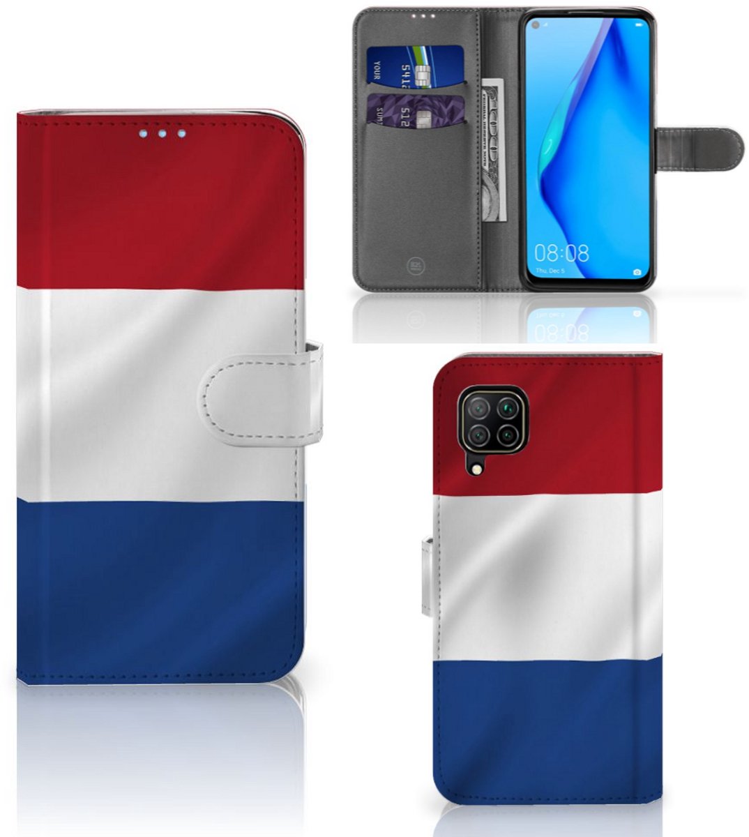 Huawei P40 Lite Bookstyle Case Nederlandse Vlag