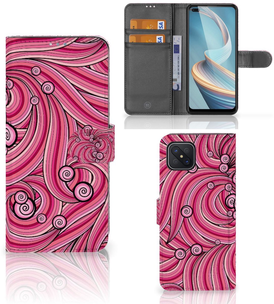 OPPO Reno4 Z Hoesje Swirl Pink