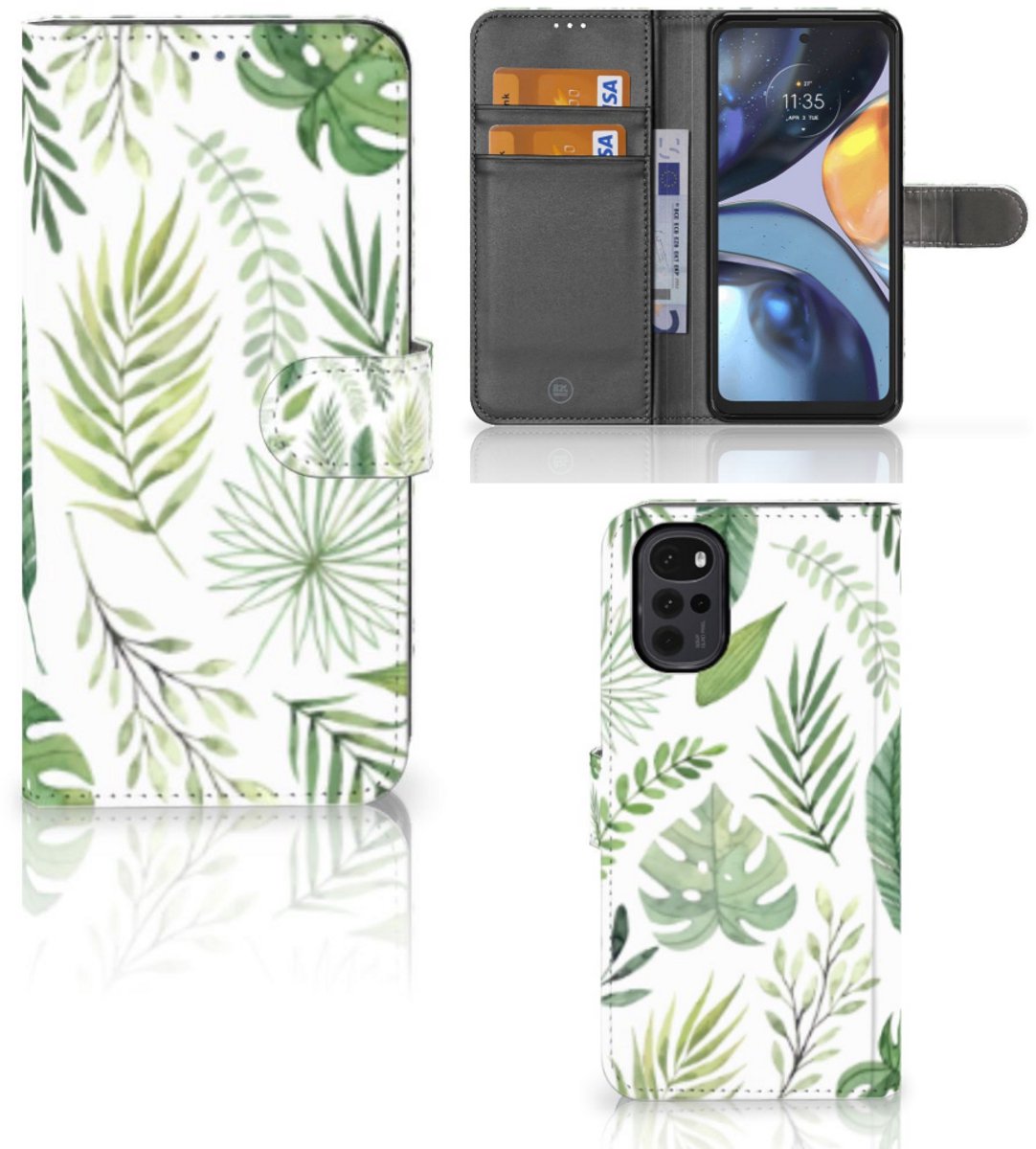 Motorola Moto G22 Hoesje Leaves