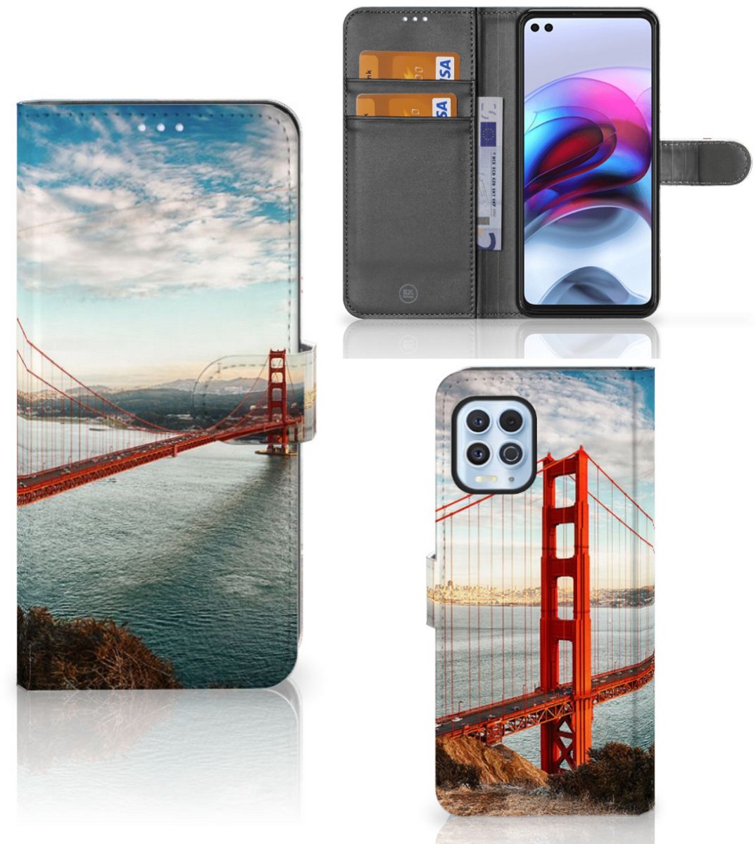 Motorola Moto G100 Flip Cover Golden Gate Bridge