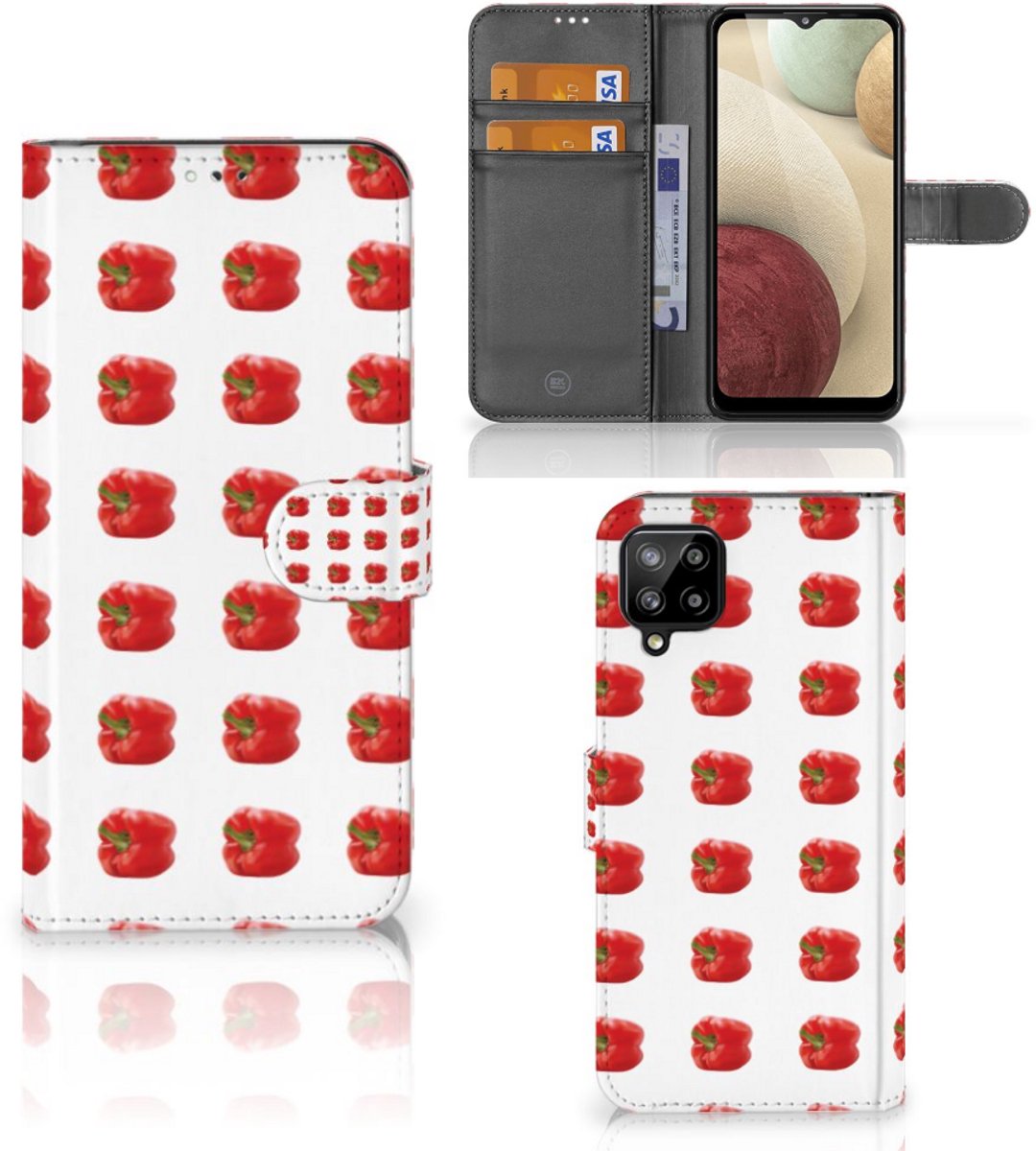 Samsung Galaxy A12 Book Cover Paprika Red