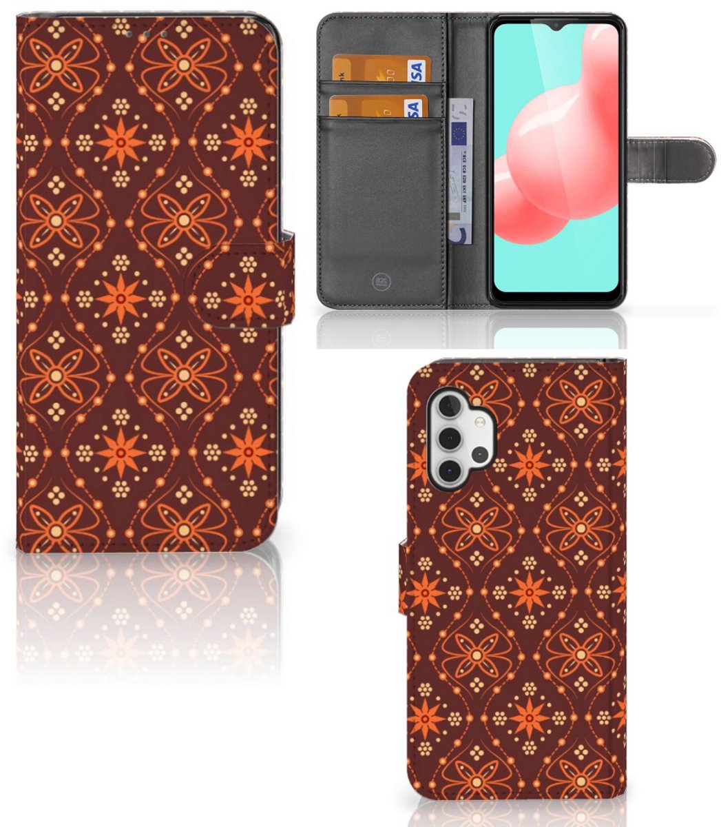 Samsung Galaxy A32 5G Telefoon Hoesje Batik Brown
