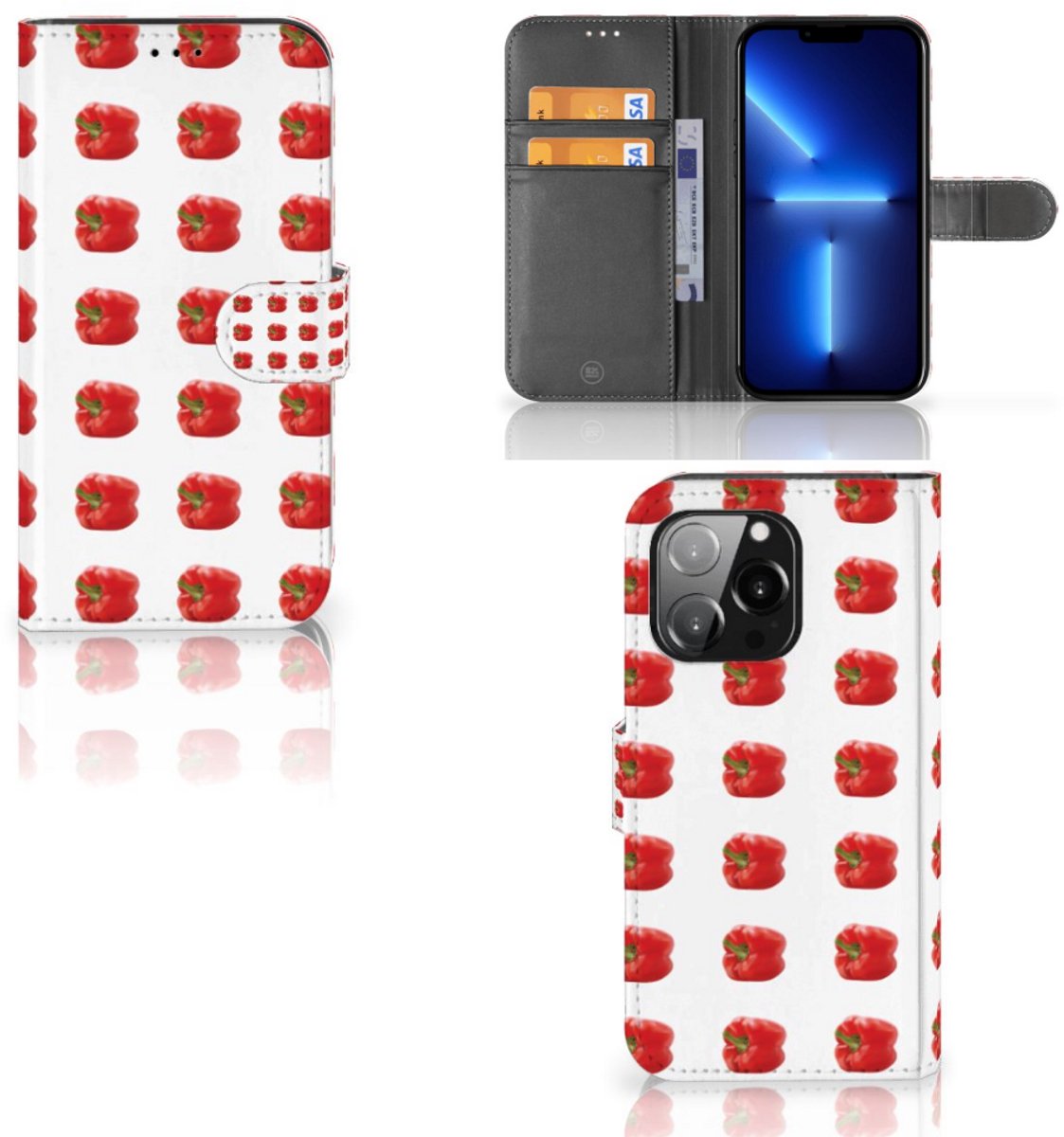 iPhone 13 Pro Book Cover Paprika Red