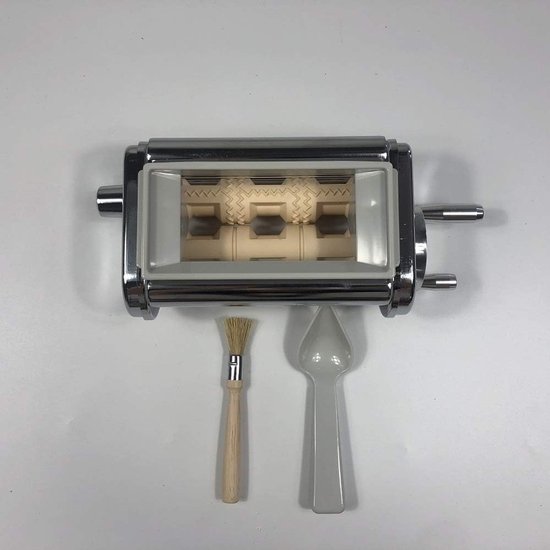 Pastamachine Accessoire - Deegroller Maker - Verse Pasta Maken - Hittebehandelde Tandwielen - 27x10.5x10CM - Zilverkleurig van Pastamachine — afbeelding 2