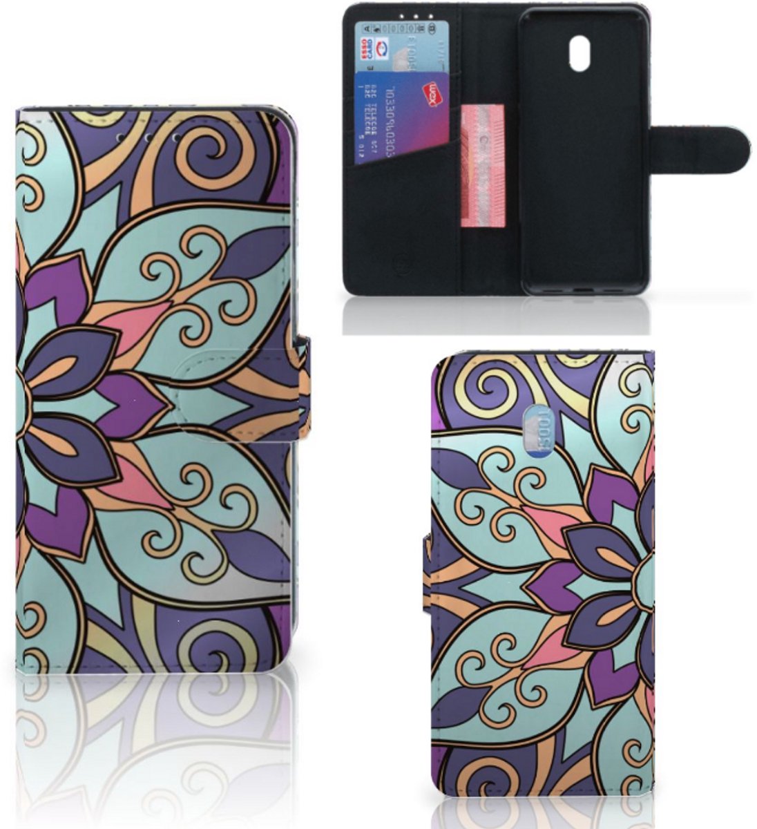 Xiaomi Redmi 8A Hoesje Purple Flower