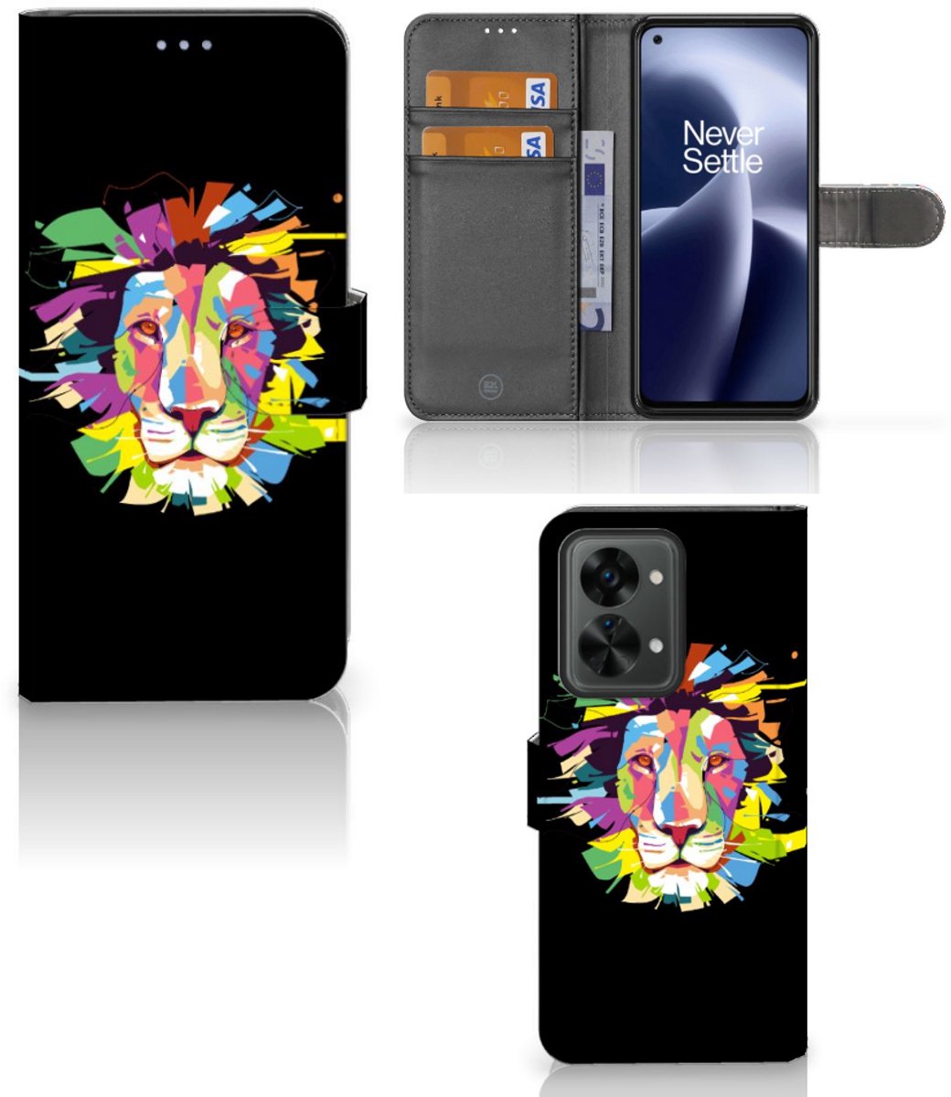 OnePlus Nord 2T Leuk Hoesje Lion Color