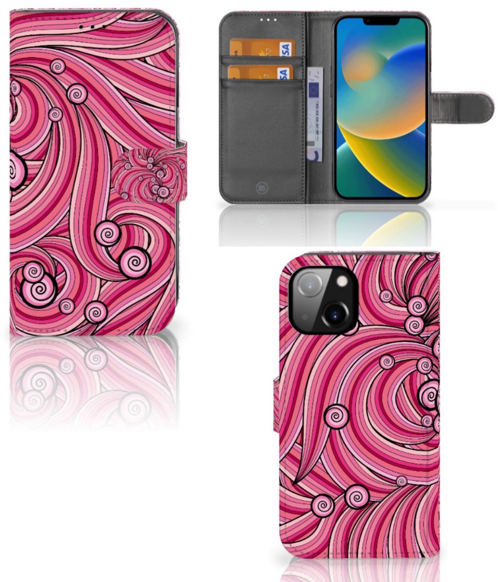 Apple iPhone 14 Hoesje Swirl Pink
