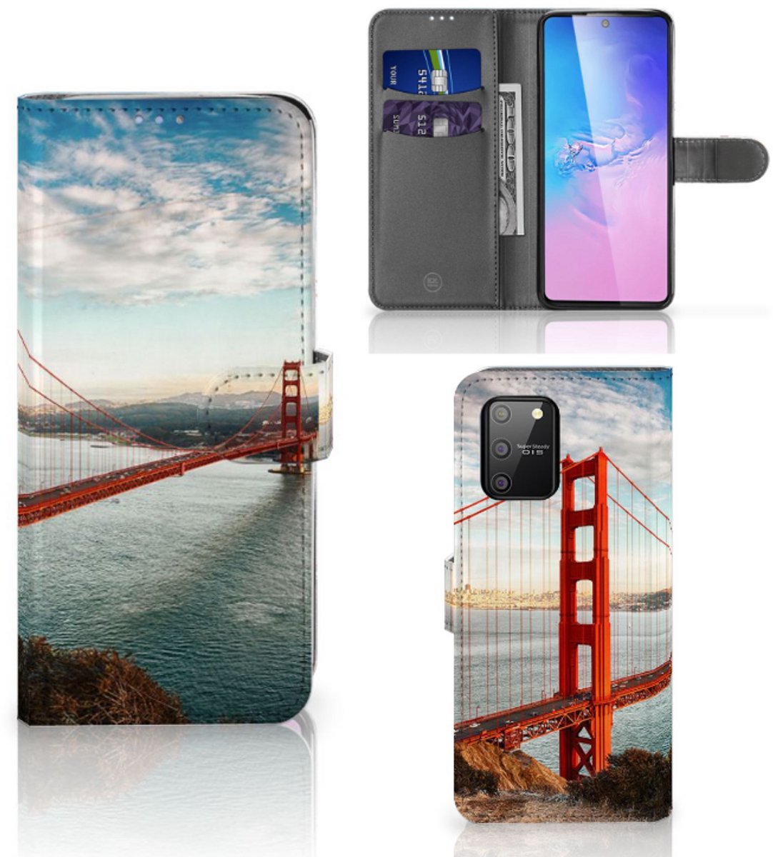 Samsung S10 Lite Flip Cover Golden Gate Bridge