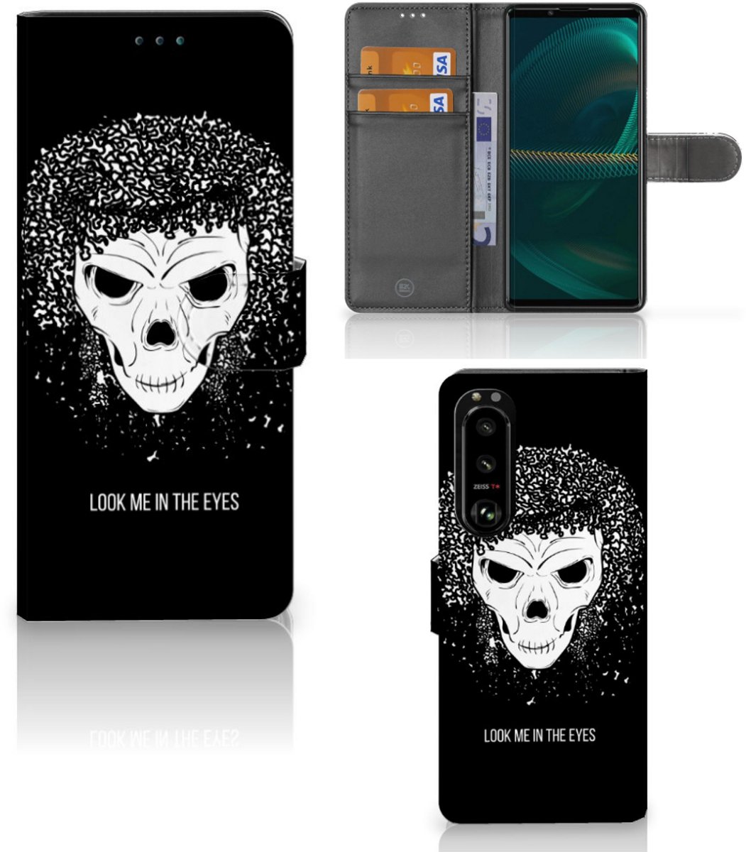 Telefoonhoesje met Naam Sony Xperia 5III Skull Hair