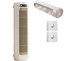 Mini Draagbare Airco & Luchtcirculator, 3 Snelheden, Stil & Energiezuinig, Wandmontage Voor Kamer/Kantoor/Studie, Grijs
