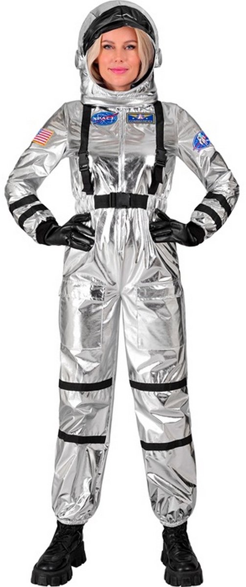 Astronauten kostuum zilver Jesse dames