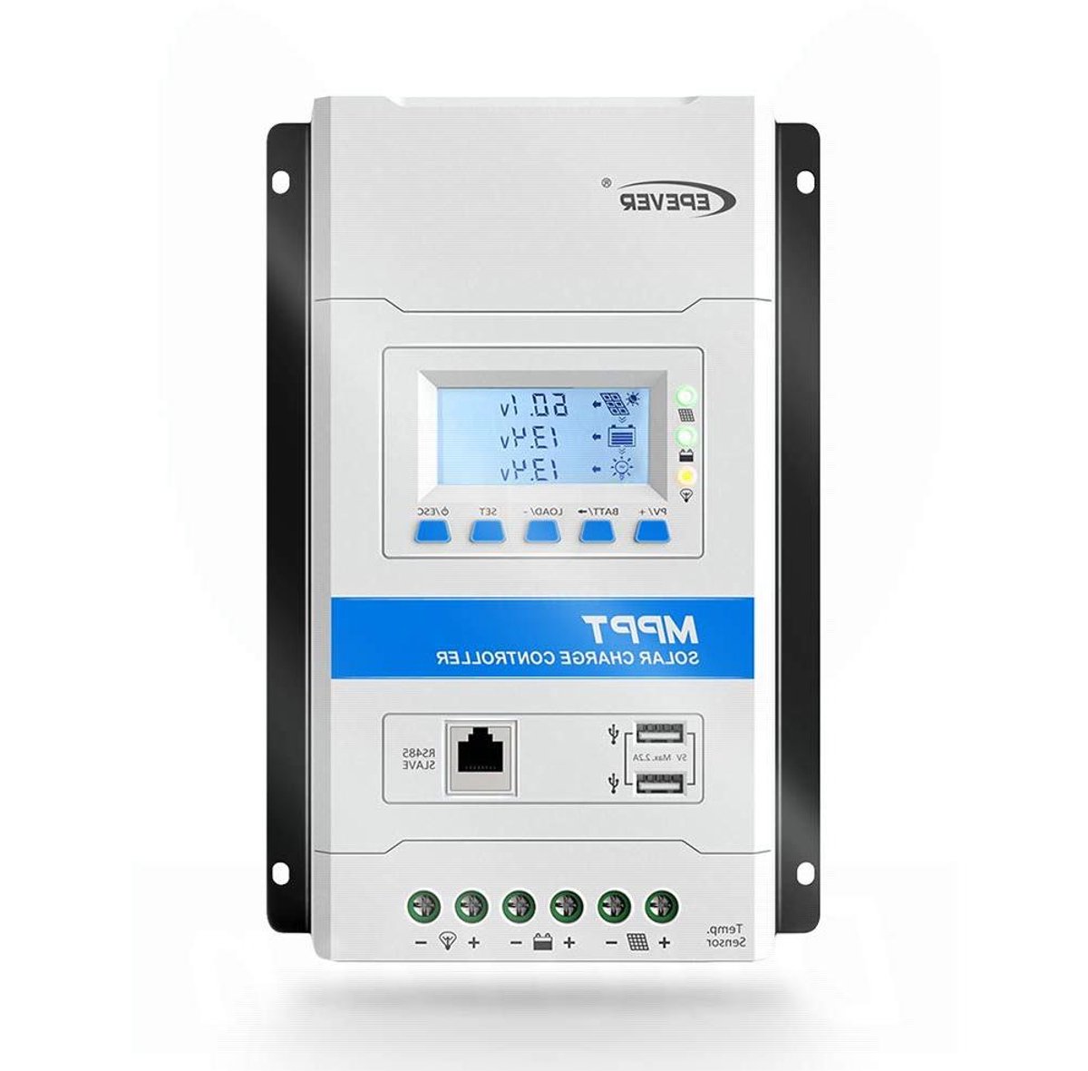 MPPT Solar Charge Controller - Zonne Laadregelaar - Zonne-energie Systeem - Automatische Batterij Identificatie - 30A - Zilver