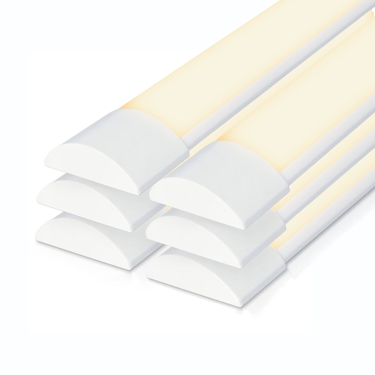 HOFTRONIC Set van 6 LED Batten 150cm - 50 Watt 6000lm (120lm/W) - 3000K warm wit - Vervangt 400 Watt - Samsung SMD LED chips - Flikkervrij - IP20 Stofdicht - Onderbouwverlichting