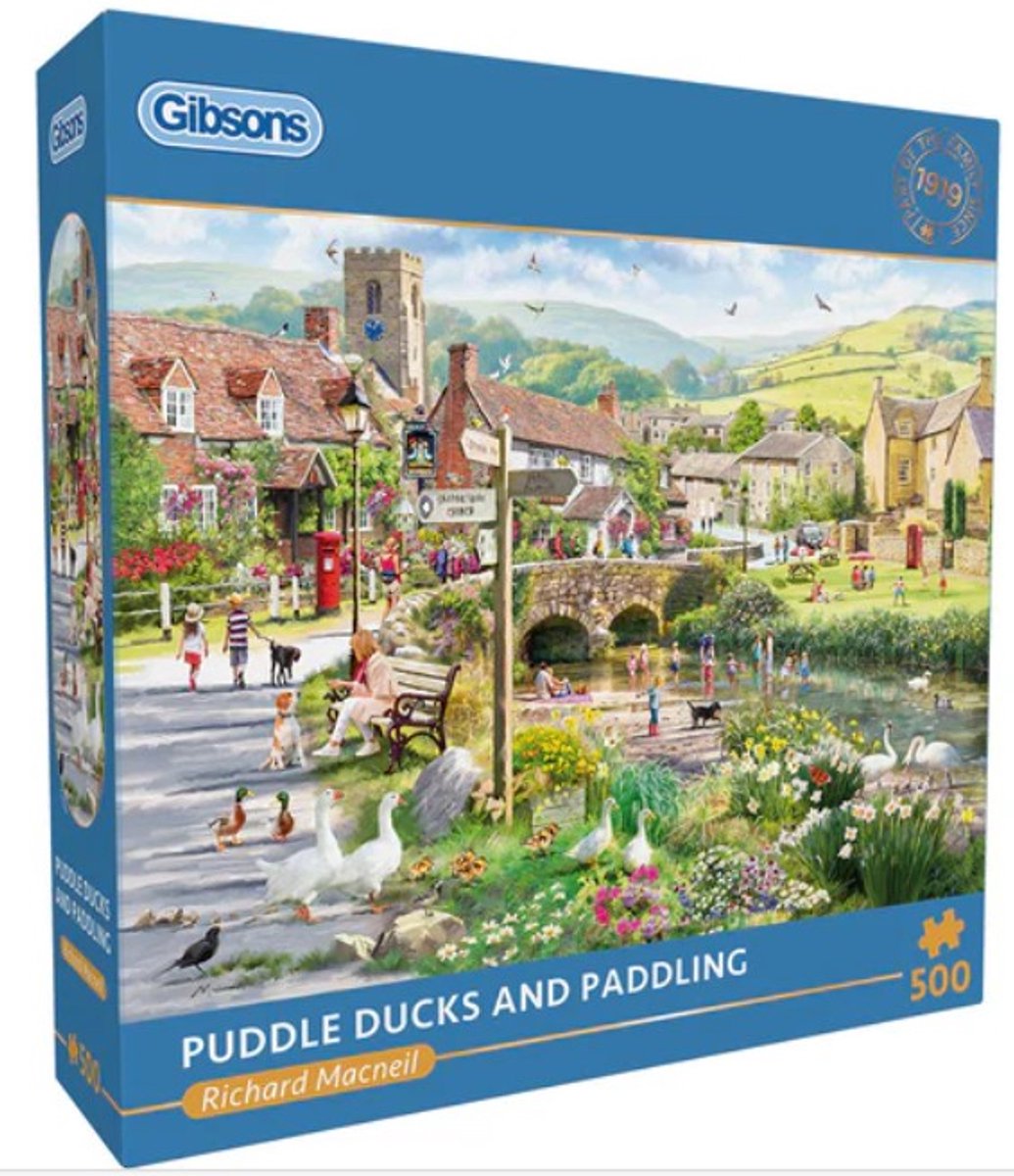 Gibsons - puddle ducks & paddling (door richard macneil) - 500 stukjes 48×34cm (b×h) - legpuzzel voor volwassenen