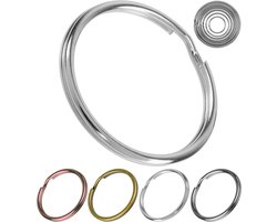 Sturdy Key Rings Diameter 20 mm Set of 48 Made of Hardened Steel Copper Colour Key Rings Key Ring Key Chain Key Organisation for Car Keys, House Door Keys, O-Rings, Key Rings