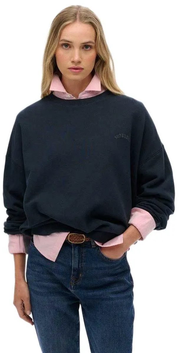 Superdry Essential Logo Good Relax Sweatshirt M Vrouw Marineblauw