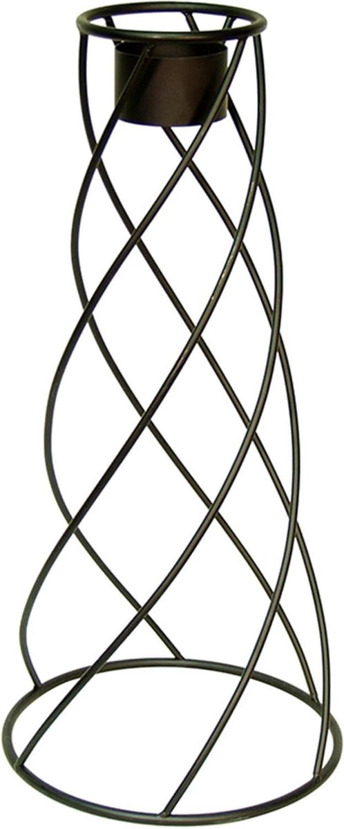 Globe Stand - Wereldbol Houder - Decoratie Buiten - Handgelast Staal - 53 cm Hoog - Zwart