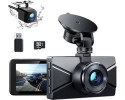 REN® Dashcam voor Auto Voor en Achter - Dashcam -Zwart - 9cmx 4cmx 5cm; 345 g