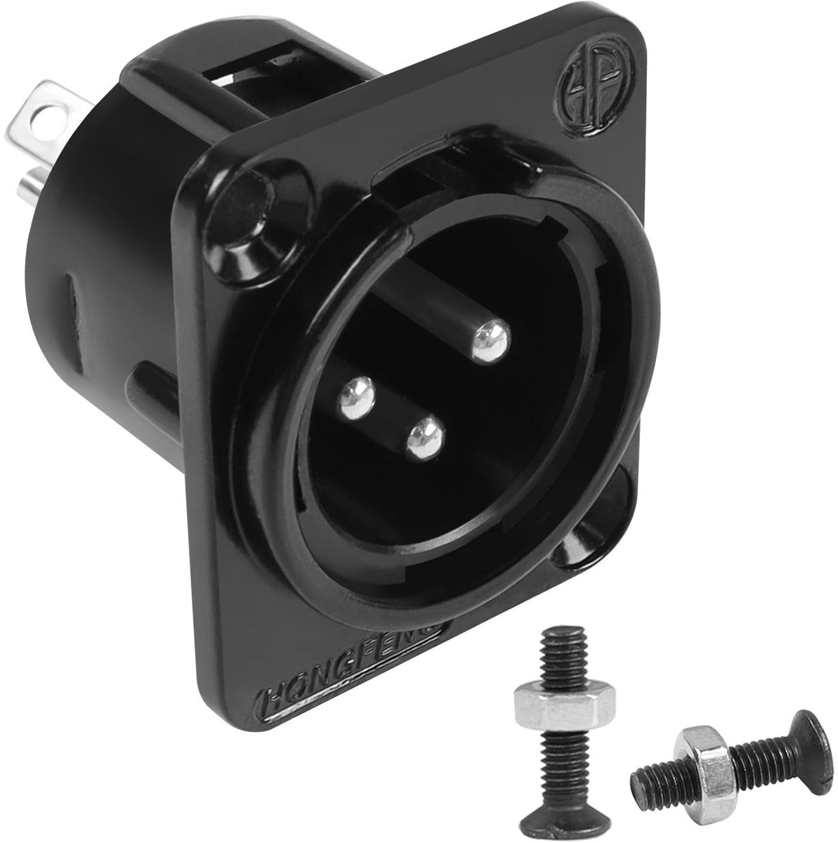QIANRENON XLR Panel Mount Audio Adapter - 3 Pin XLR Solder Connection voor Professionele Geluidsinstallaties