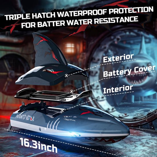 Op afstand bestuurbare boot - RC-boot - Speedboot - buitengebruik — afbeelding 3