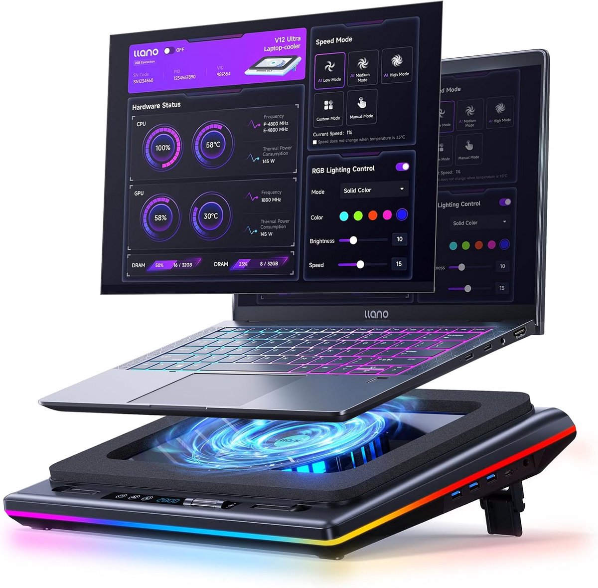 Laptop Cooler - Laptop Koeler - Cooling stand - laptop houder