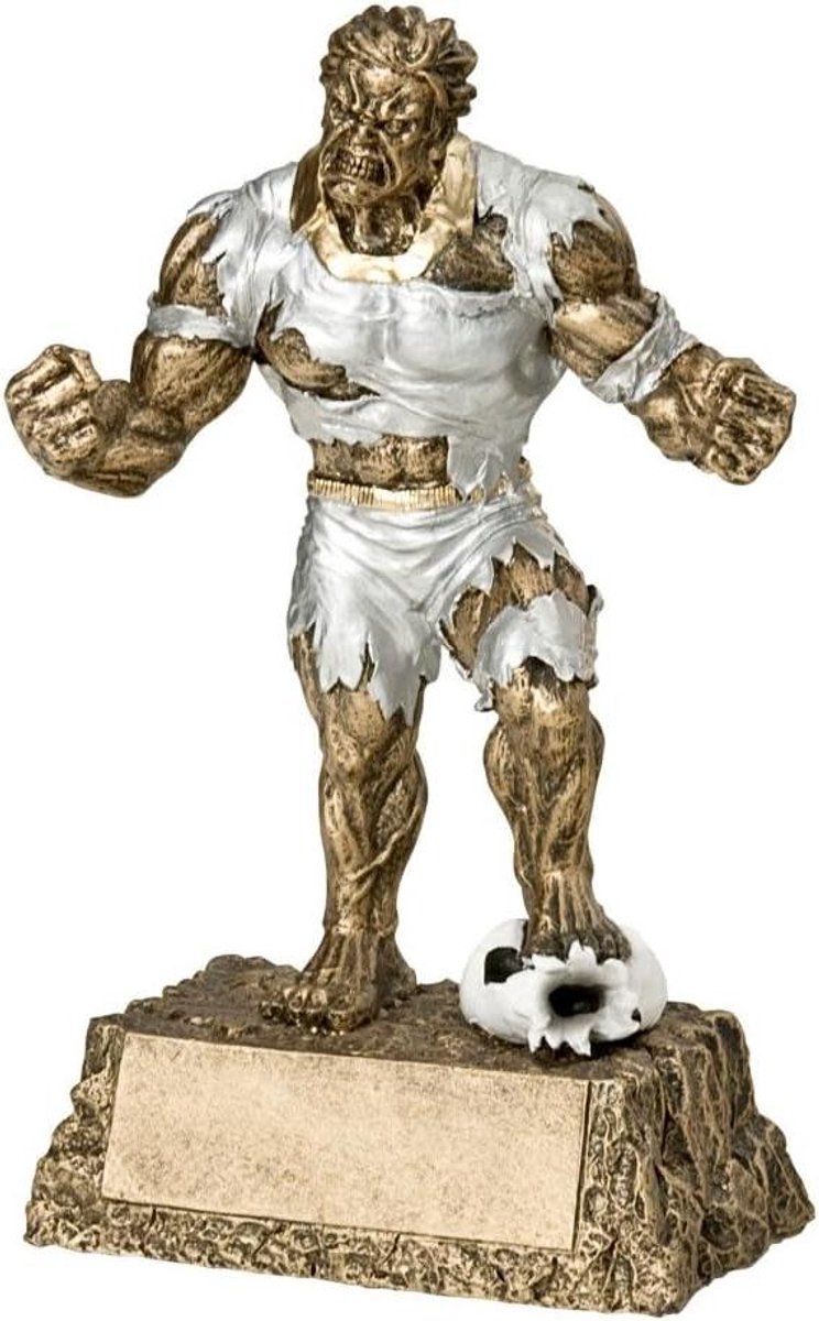 Voetbal Trofee - Hulk Award - Sportprijs Uitreiking - Gedetailleerd Design - 16.5 cm Hoog - Groen