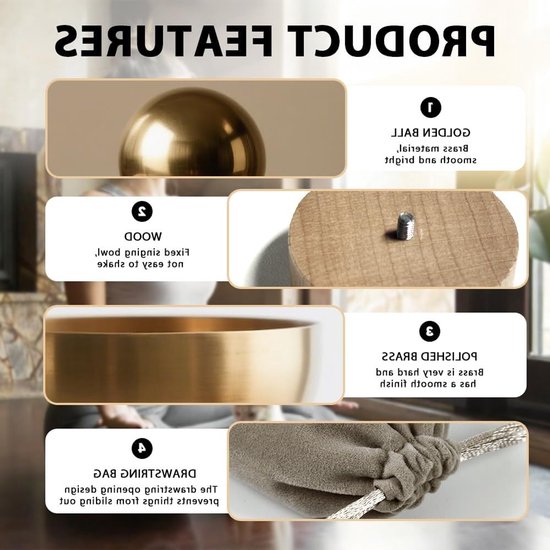 Tibetan singing bowl,Nepal,Tibetan singing bowls set,meditation - ShopVlot — afbeelding 5