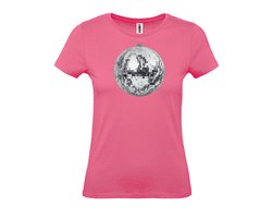 Dames T-shirt Discobal groot | Zomer Festival - Harry Styles Concert - Beach Party - Vakantie | Tropical Kleding | Fruit Shirt | roze | maat S