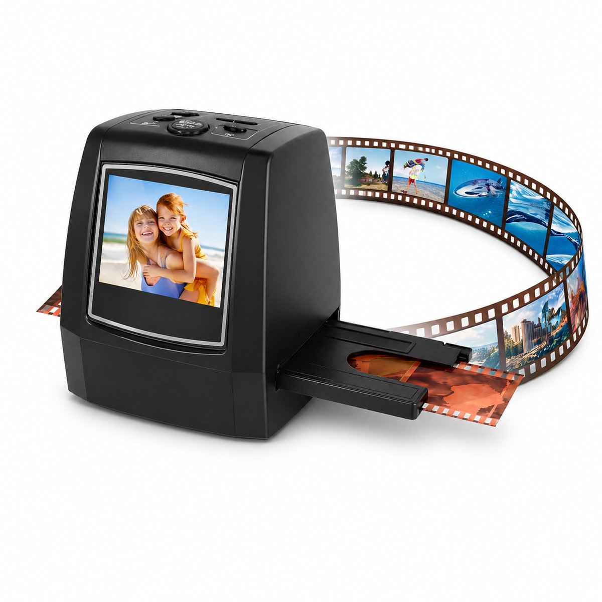 Beyahl - Negatiefscanner Diascanner – Digitale Foto Scanner voor Oude Negatieven en Dia’s – Eenvoudig Digitaliseren van Fotoarchieven – USB Foto Converter voor Thuisgebruik
