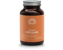 Mattisson - Biologische Psyllium 750mg - Vlozaad, Psylliumvezels - 90 Capsules