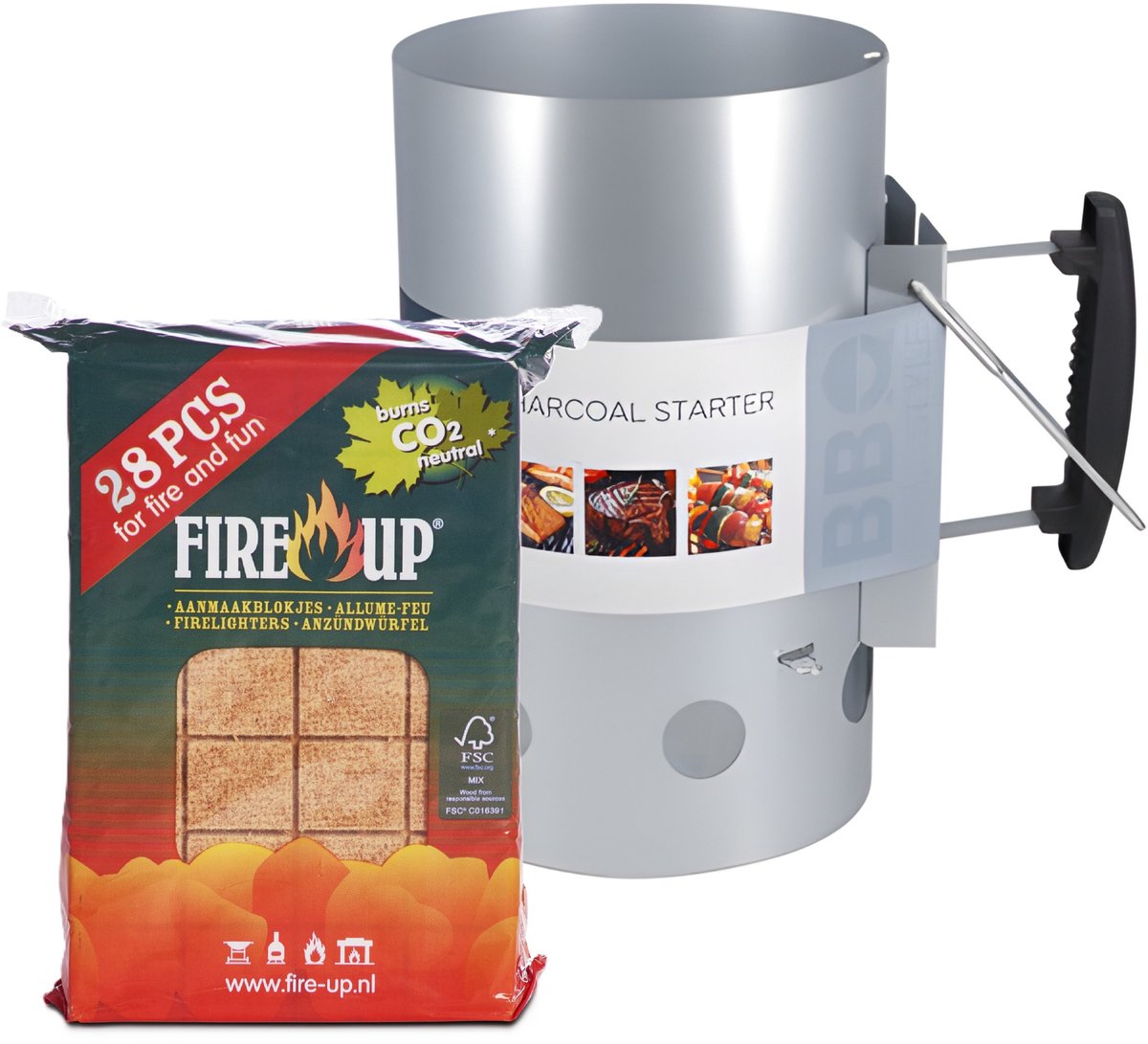 BBQ starter set - aanmaakblokjes 28x - houtskoolstarter - bbq starten - barbecue